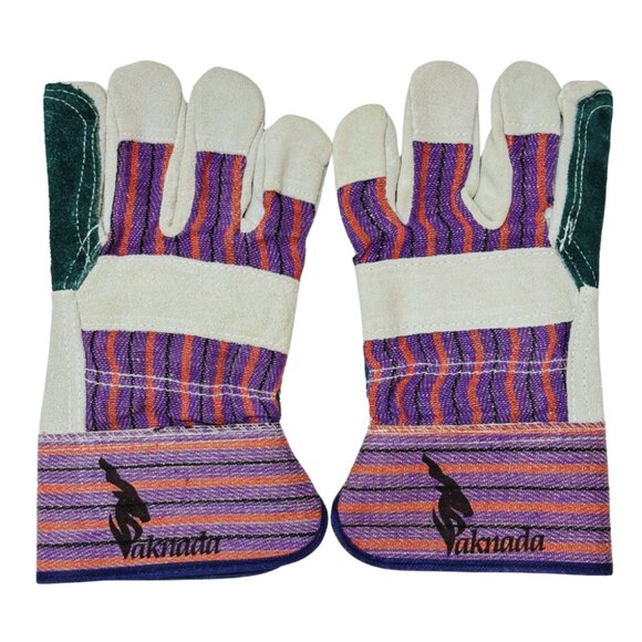 PAKNADA Cowhide leather Double Palm Gloves 3Pairs for farming Industrial Outdoor - Picture 3 of 10